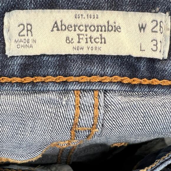 Abercrombie Fitch Jeans Womens Size 2 Inseam 36.5 Skinny Dark Wash Denim - Picture 6 of 8